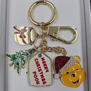 Disney Gold and Red Winnie the Pooh Christmas Key Holder